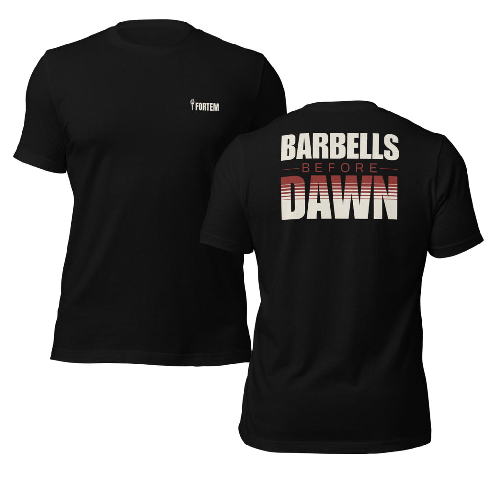 Barbells Before Dawn tee in Black