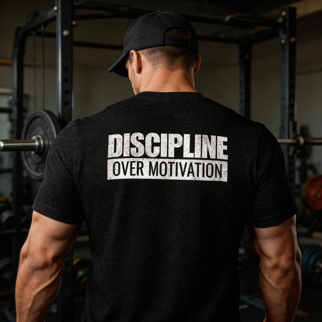 Discipline Over Motivation | Back - Tee-Fortem Apparel