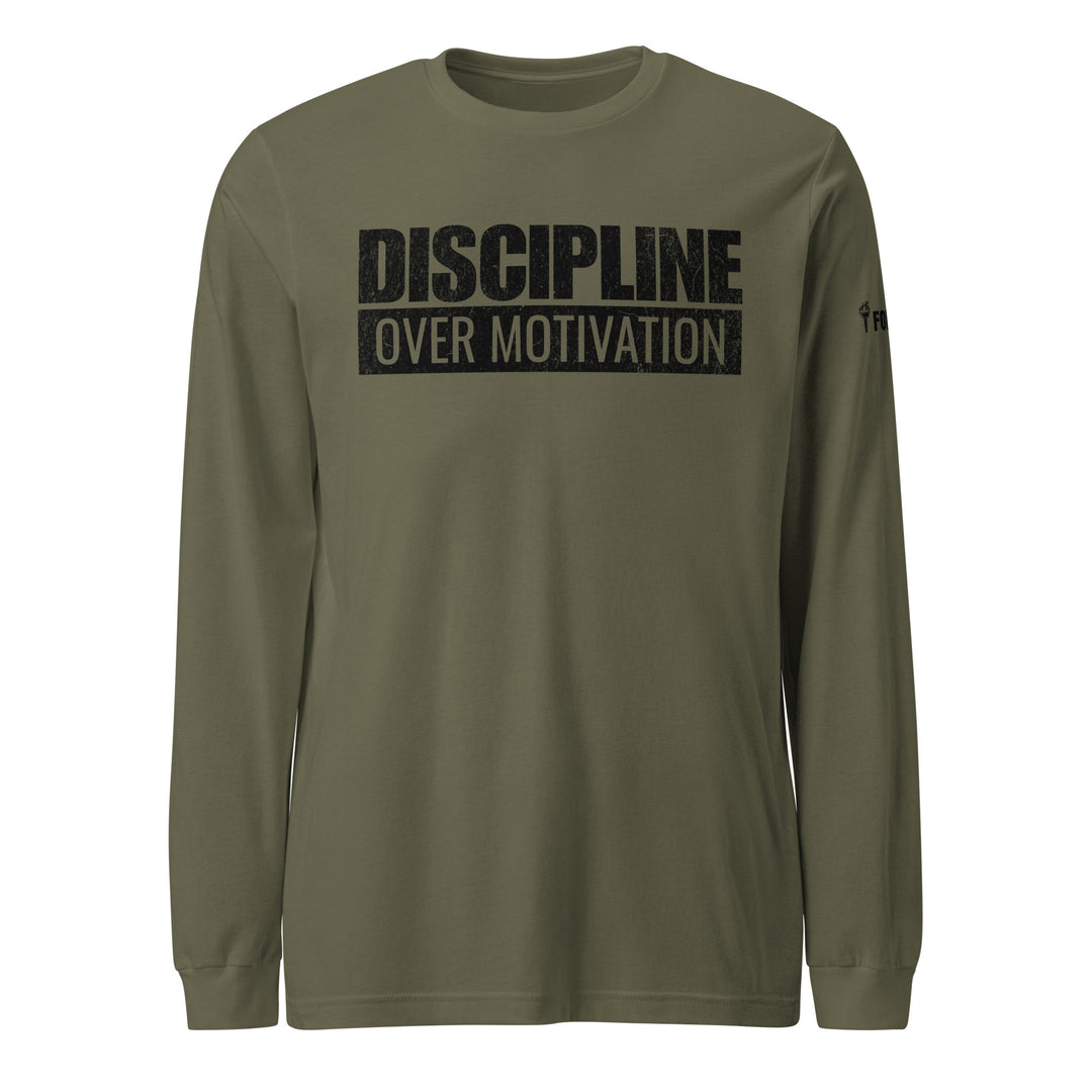 Discipline Over Motivation — Long Sleeve Tee-Fortem Apparel