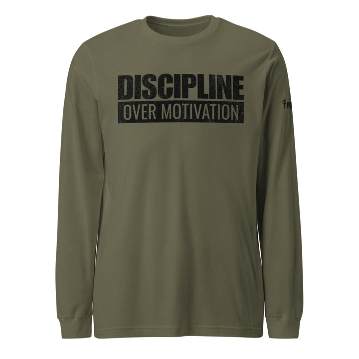 Discipline Over Motivation — Long Sleeve Tee-Fortem Apparel
