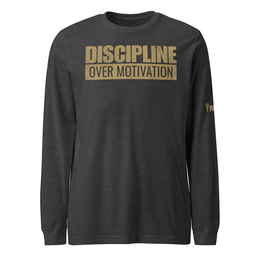 Discipline Over Motivation Long Sleeve Tee-Fortem Apparel