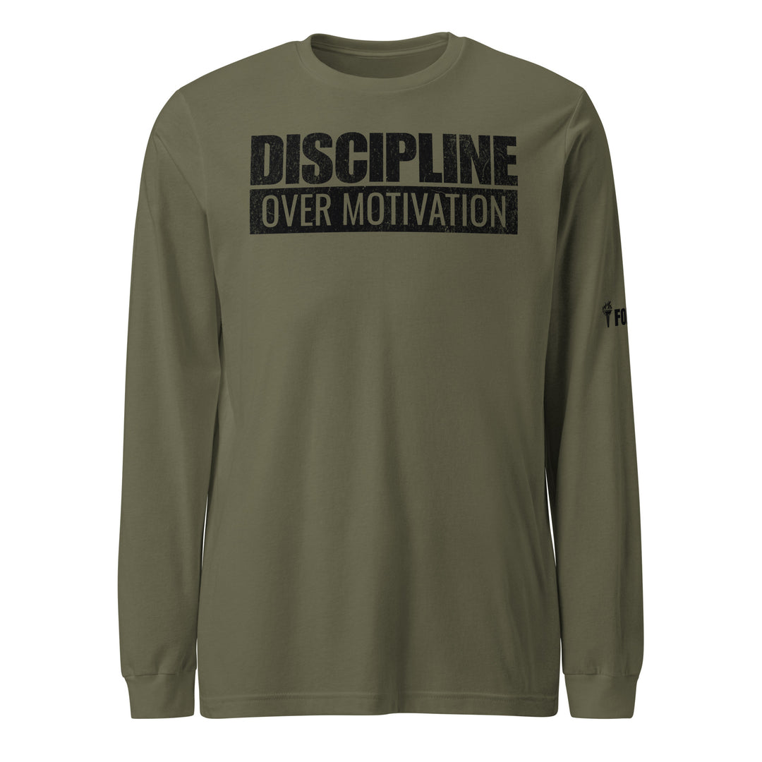 Discipline Over Motivation Long Sleeve Tee-Fortem Apparel