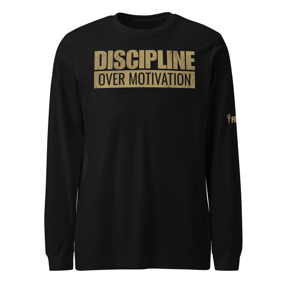 Discipline Over Motivation Long Sleeve Tee-Fortem Apparel