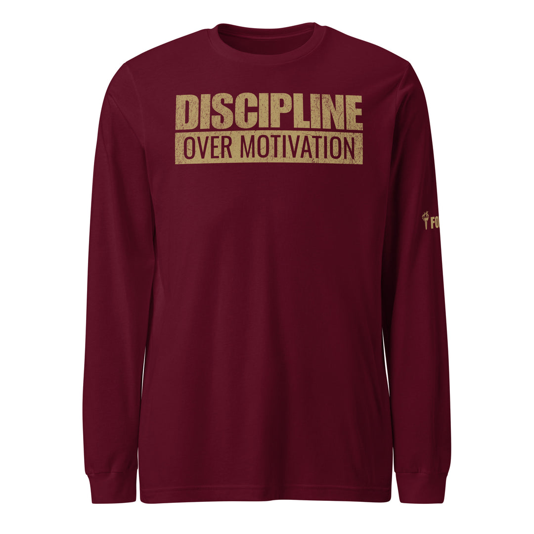 Discipline Over Motivation Long Sleeve Tee-Fortem Apparel