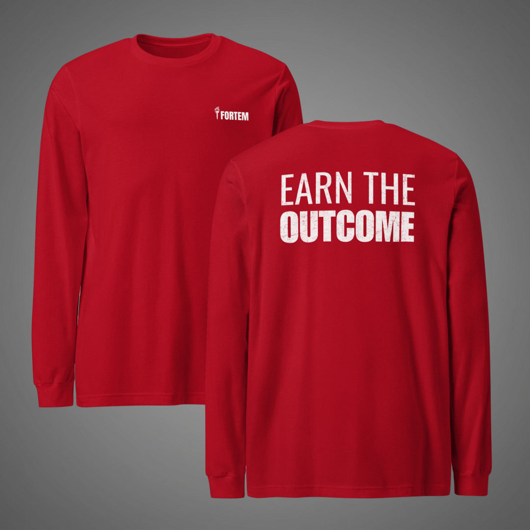 Earn The Outcome - Long Sleeve Tee-Fortem Apparel