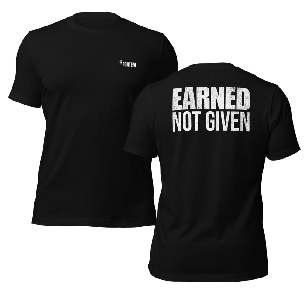 Earned Not Given tee in Black