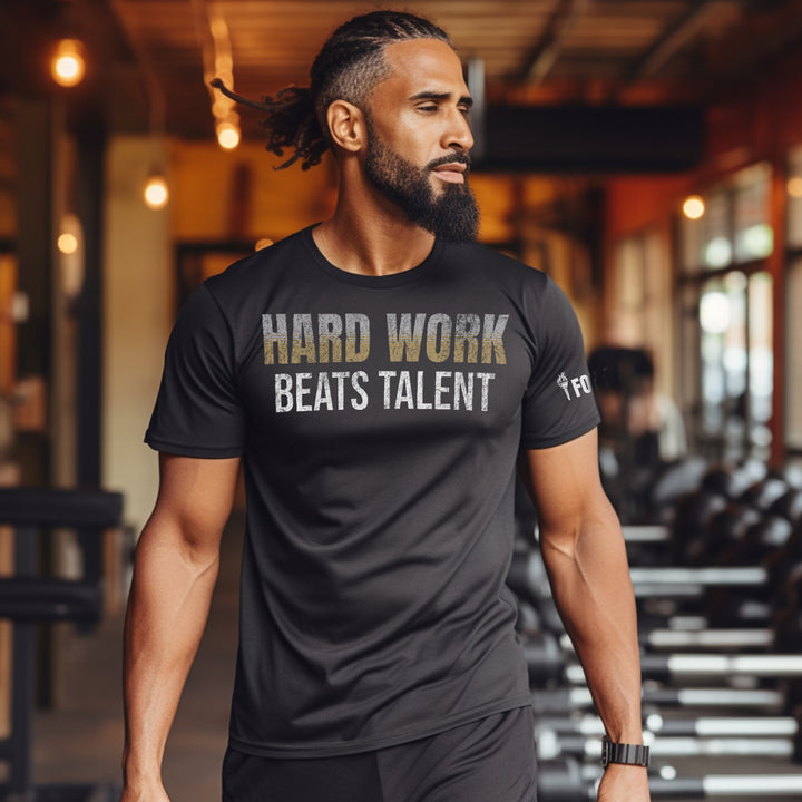 Hard Work Beats Talent | Front | Tee-Fortem Apparel