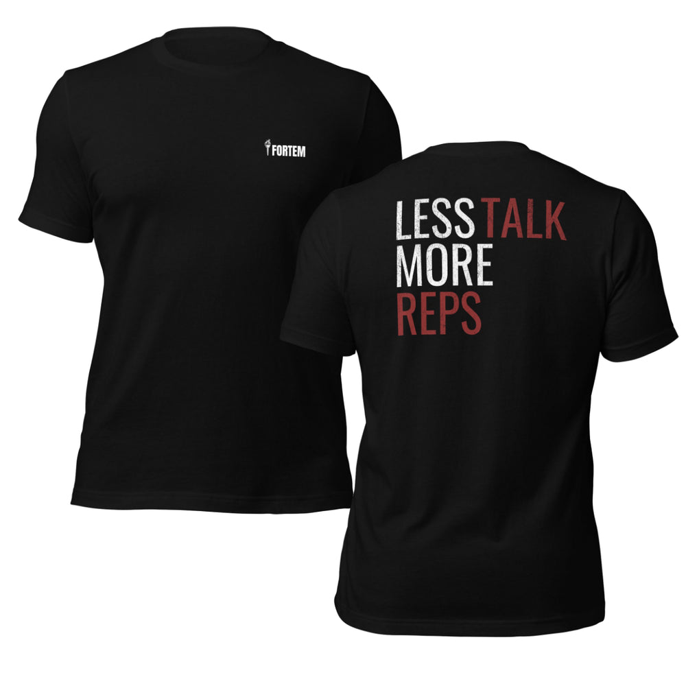 Less Talk More Reps tee in Black