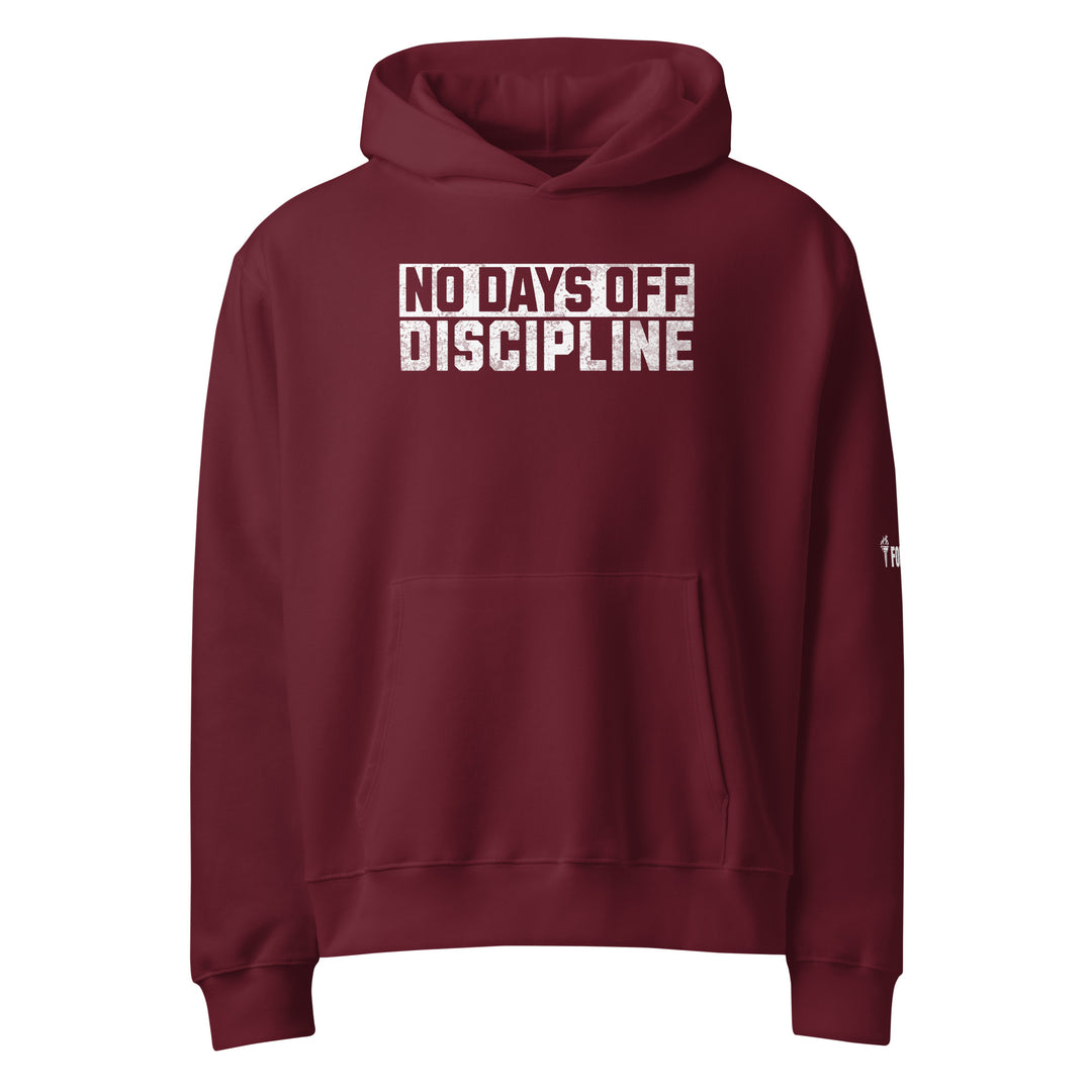 No Days Off Discipline Oversized heavyweight hoodie-Fortem Apparel