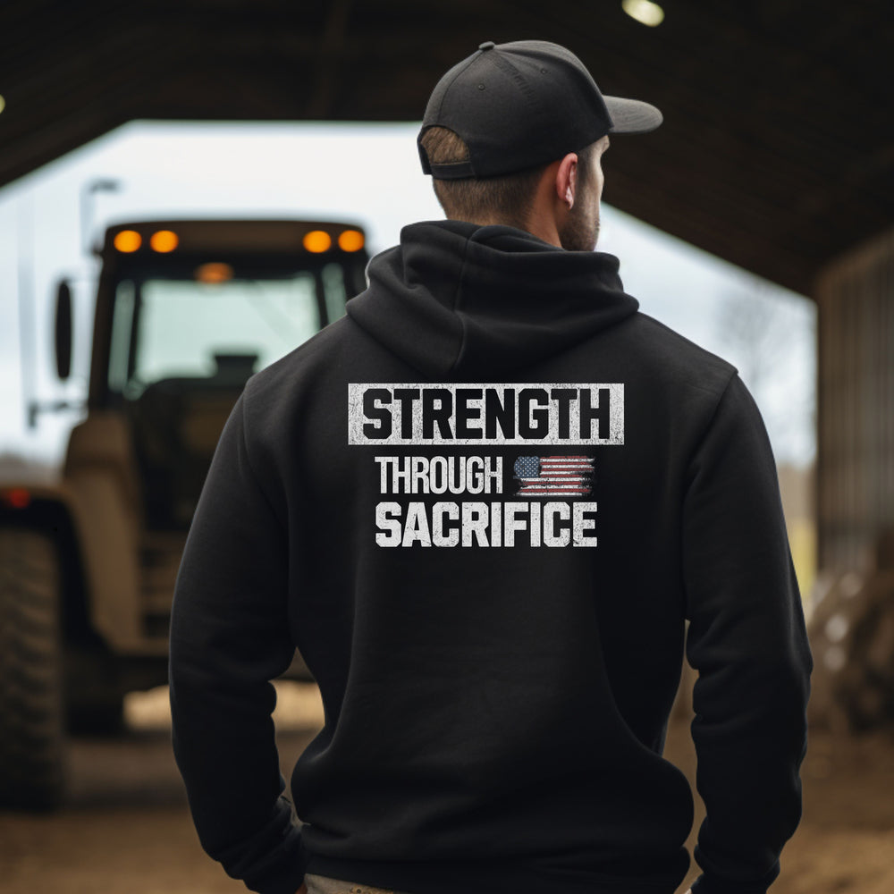 Strength Through Sacrifice — Hoodie-Fortem Apparel